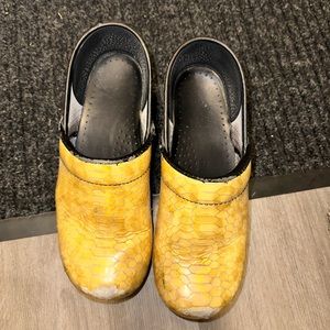 Dansko Yellow Snake Skin